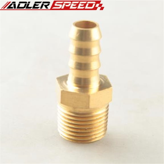 Brass NPT Male Straight Threaded Pipe, Pipe Barbs, 3/8 in. to 3/8 in.