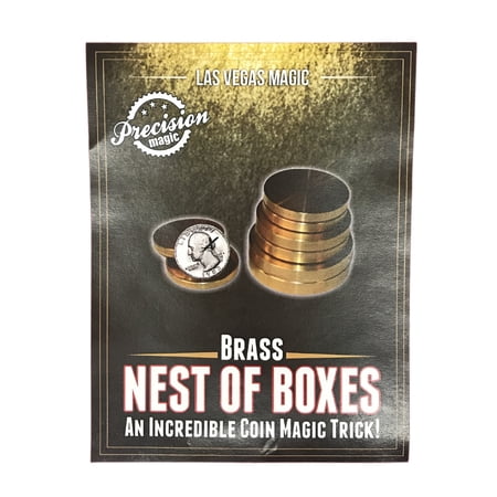 Brass Nest of Boxes Coin Magic Trick