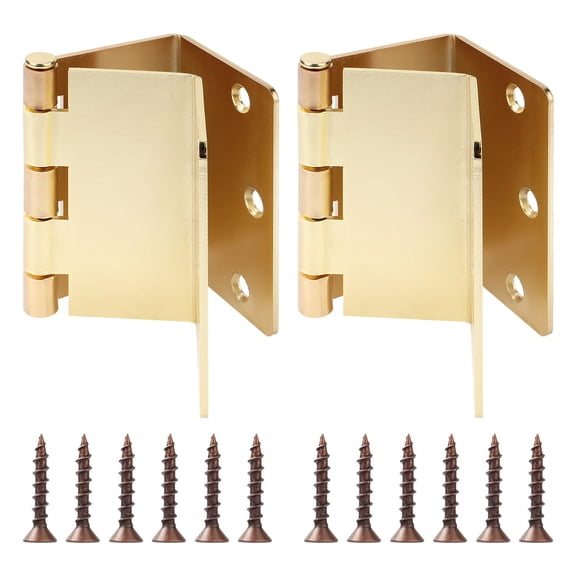 Brass Offset Door Hinges 3.5 Inch 2 Pack Expandable Swing Hinges