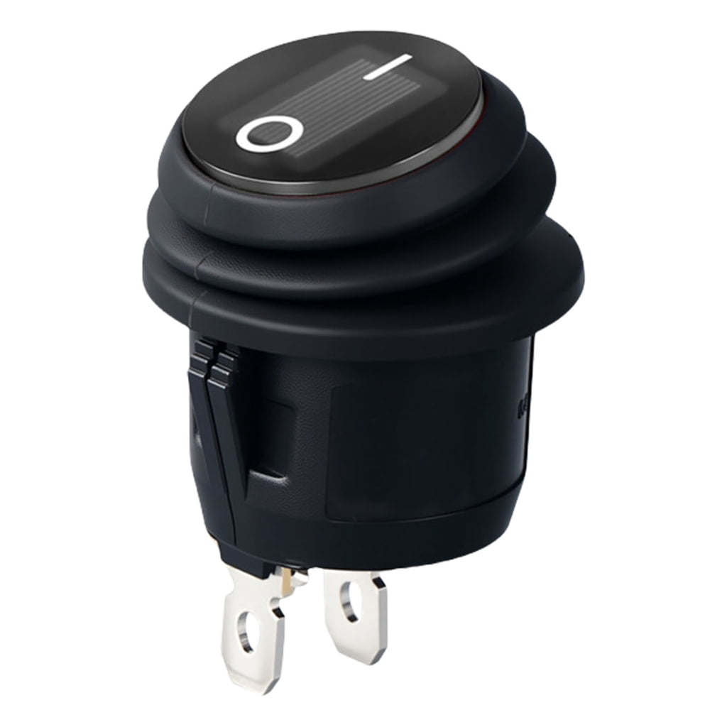 Brass Oil Resistant 2 Position Round Rocker Switches 2 Pin Convenient ...
