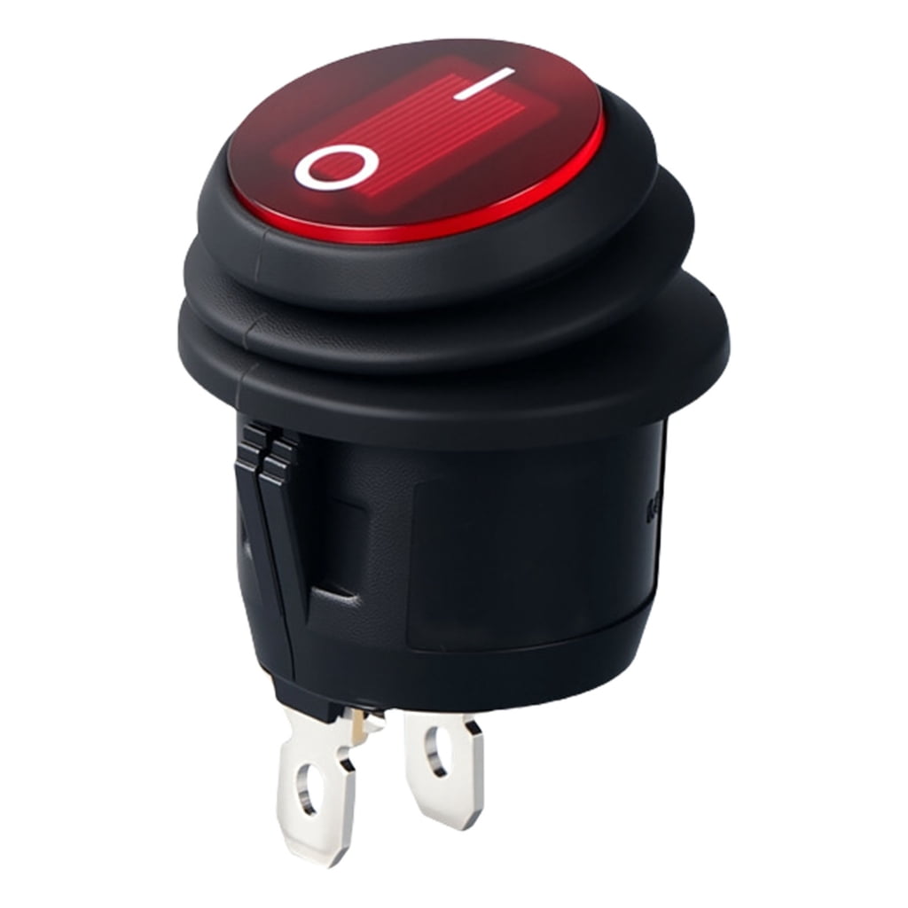 Brass Oil Resistant 2 Position Round Rocker Switches 2 Pin Convenient ...