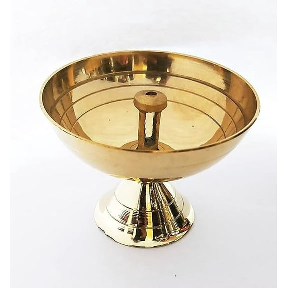 Brass Oil lamp Pooja Akhund Diya Diwali Deepak Handmade Diya  for Pooja Purpose -3 inch