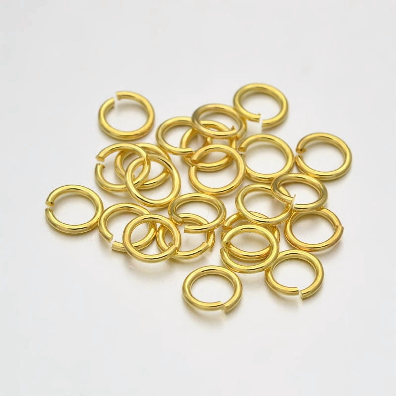 Brass Open Jump Rings Round Golden 20 Gauge 5x0.8mm Inner Diameter: 3.4mm 9146pcs/500g