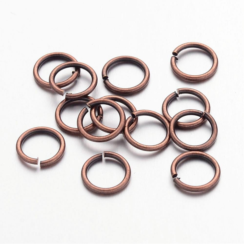 Brass Open Jump Rings Round Red Copper 8x1mm 18 Gauge Inner Diameter: 6mm about 4300pcs/500g