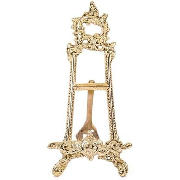Brass Ornate Easel Display Stand Tabletop, 7" H$$Home Decor, Kitchen, & Other