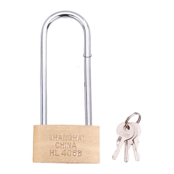 Brass Outdoor Long Padlocks Securely Lock for Cabinets Door Deep Shackles