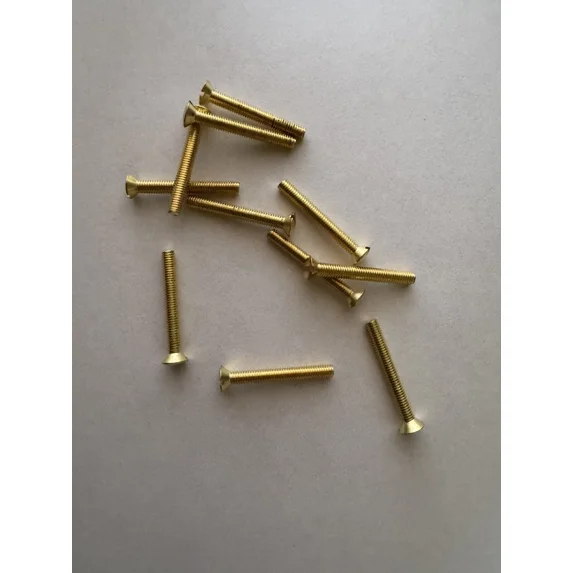 Brass Oval Head Slotted Machine Screws. 10/32 X 1 1/2” , 10 Pcs. New