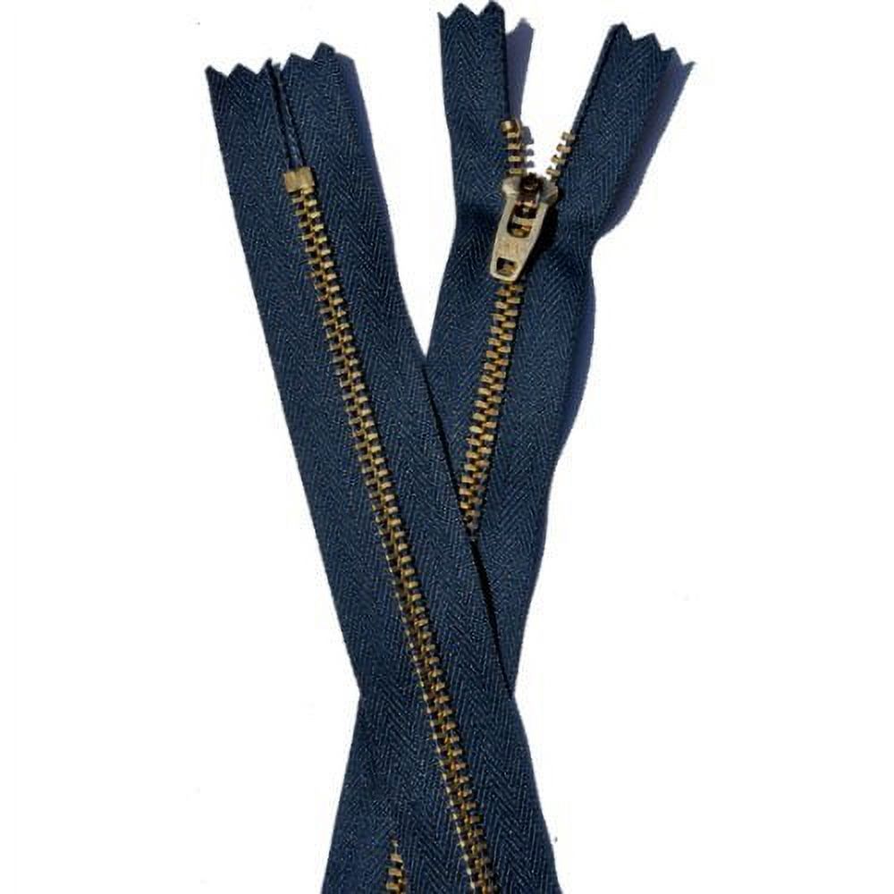 Brass Pant Zipper Ykk 4.5 Pants With Locking Slide Closed End