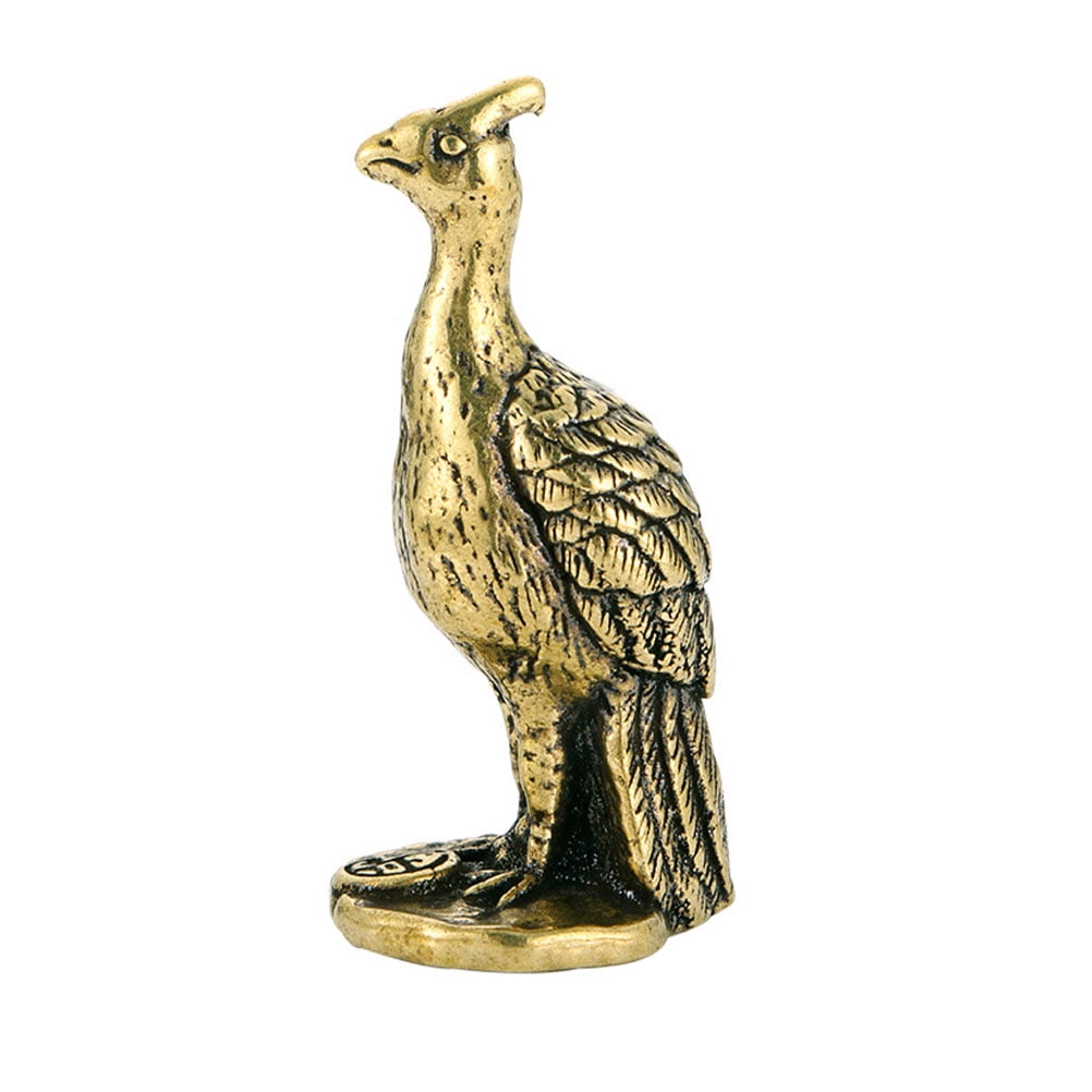 Brass Peacock Ornament Vintage Decor Home Decor Brass Peacocks Chinese Feng Shui Figurine Copper