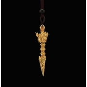 Brass Phurba Pendant Necklace, Tibetan Phurba Amulet, Phurba Dagger Necklace, Phurba Meditation Gift, Mens Amulet