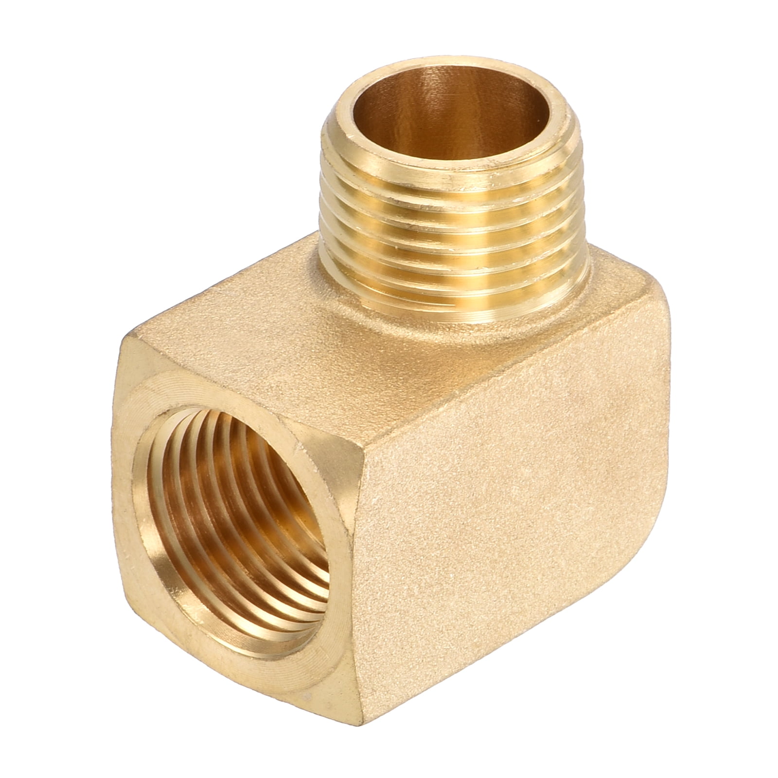 PRO-EDGE INDUSTRIAL 90-Degree Brass Street Elbow – 1/2 In NPT, QTY 5