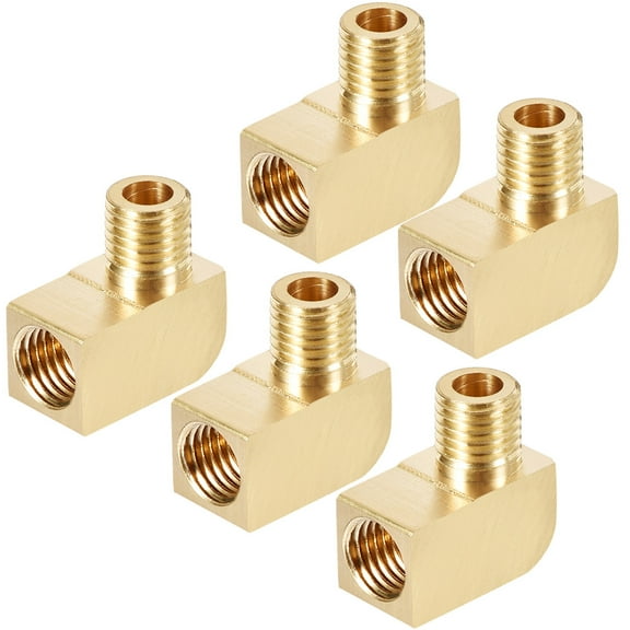 Brass Pipe Fitting,90 Degree Barstock Street Elbow M8 Male x M8 Female Pipe 5pcs