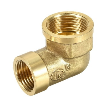Brass Pipe Fitting,90 Degree Street Elbow,1/2 NPT Female x 3/4 NPT Female