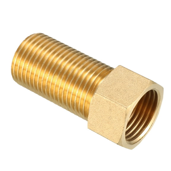 Brass Pipe Fitting Adapter 1/2 PT Male x 1/2 PT Female Coupling