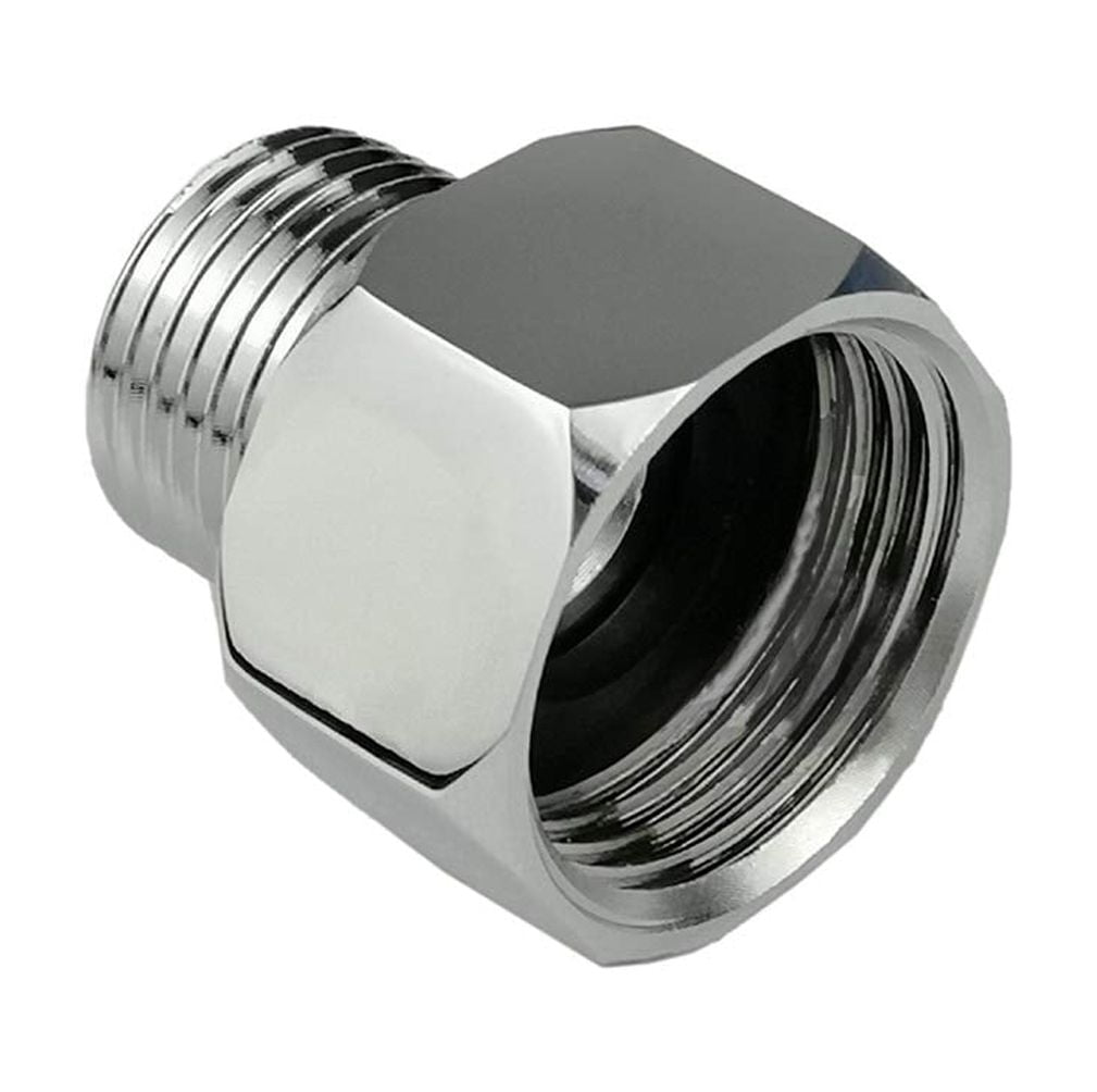 HOMEWERKS 1/2 In. Nominal Compression Inlet X 3/4 In. Male Hose Thread Outlet Quarter Turn Angle Shut Off Valve Chrome 638 6208qt