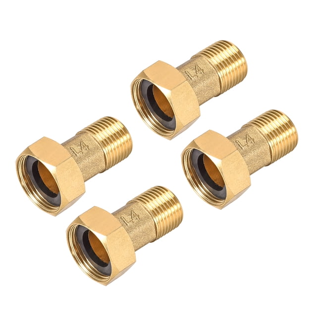 Feelers 304 Stainless Steel Reducing Hex Nipple - 3/4" To 1/2" NPT Male Pipe Fitting Adapter (Pack Of 2)