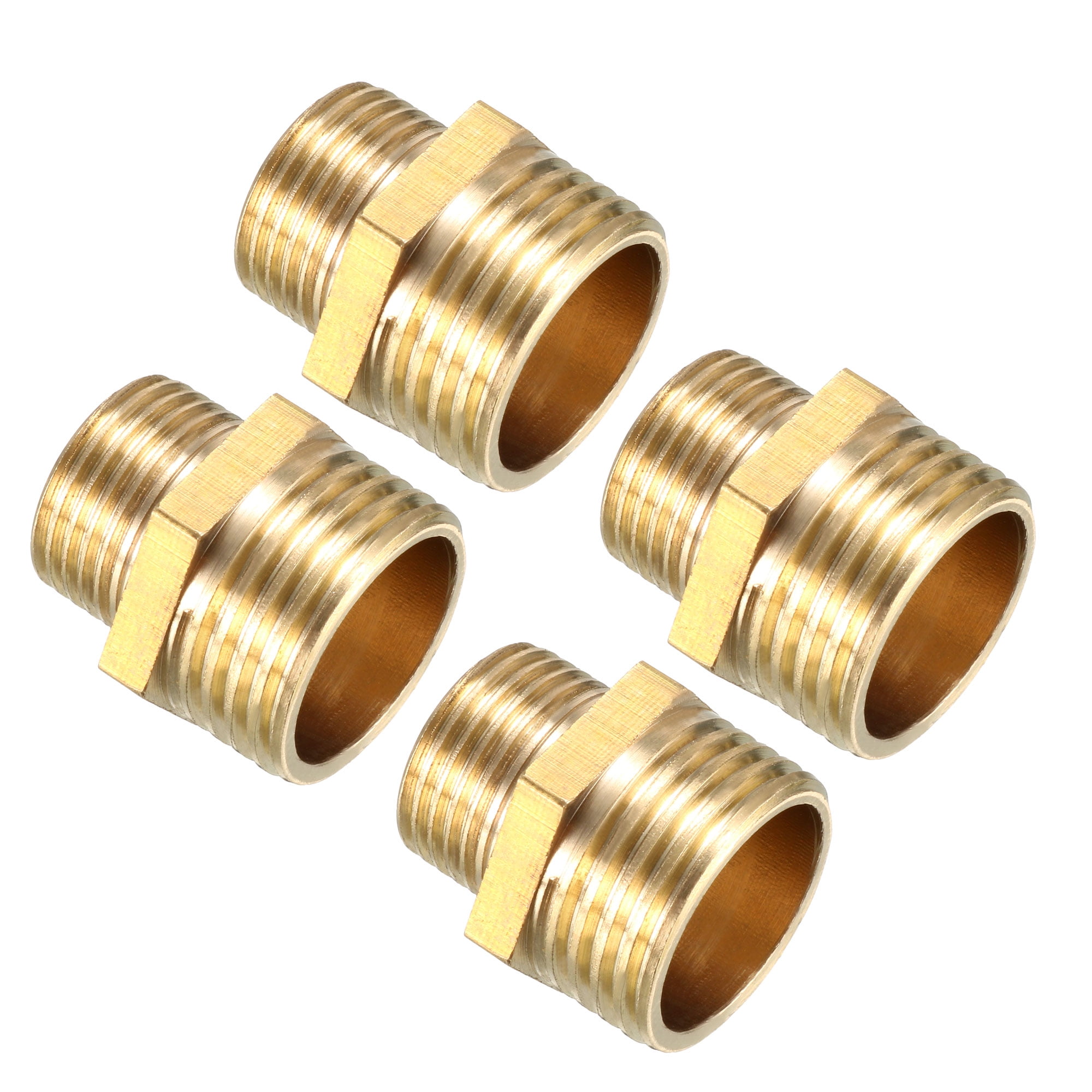 Uxcell PVC Pipe Fitting Hex Nipple G1/2 X G1/2 Male Thread