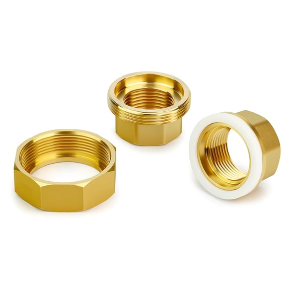 Brass Pipe Union Connector Coupling with Female Threaded Connects Two Pipes Swivels Union Joint Coupling Pipe Fitting