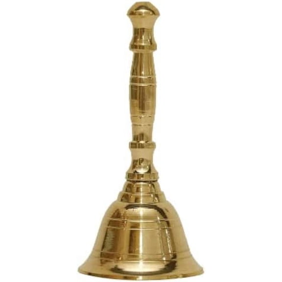 Brass Plain Bell For Pooja Ghanti/Ghanta, Small Pooja Bell for Home and Temple (Approx. 3 Inches), Religious Spiritual Items, Home Temple, Hindu Spiritual Items, Pooja Essentials
