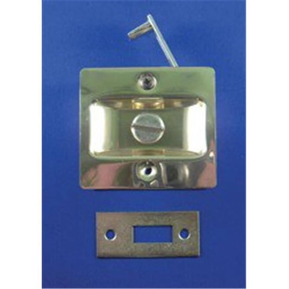 Brass Plate Pocket Door Lock