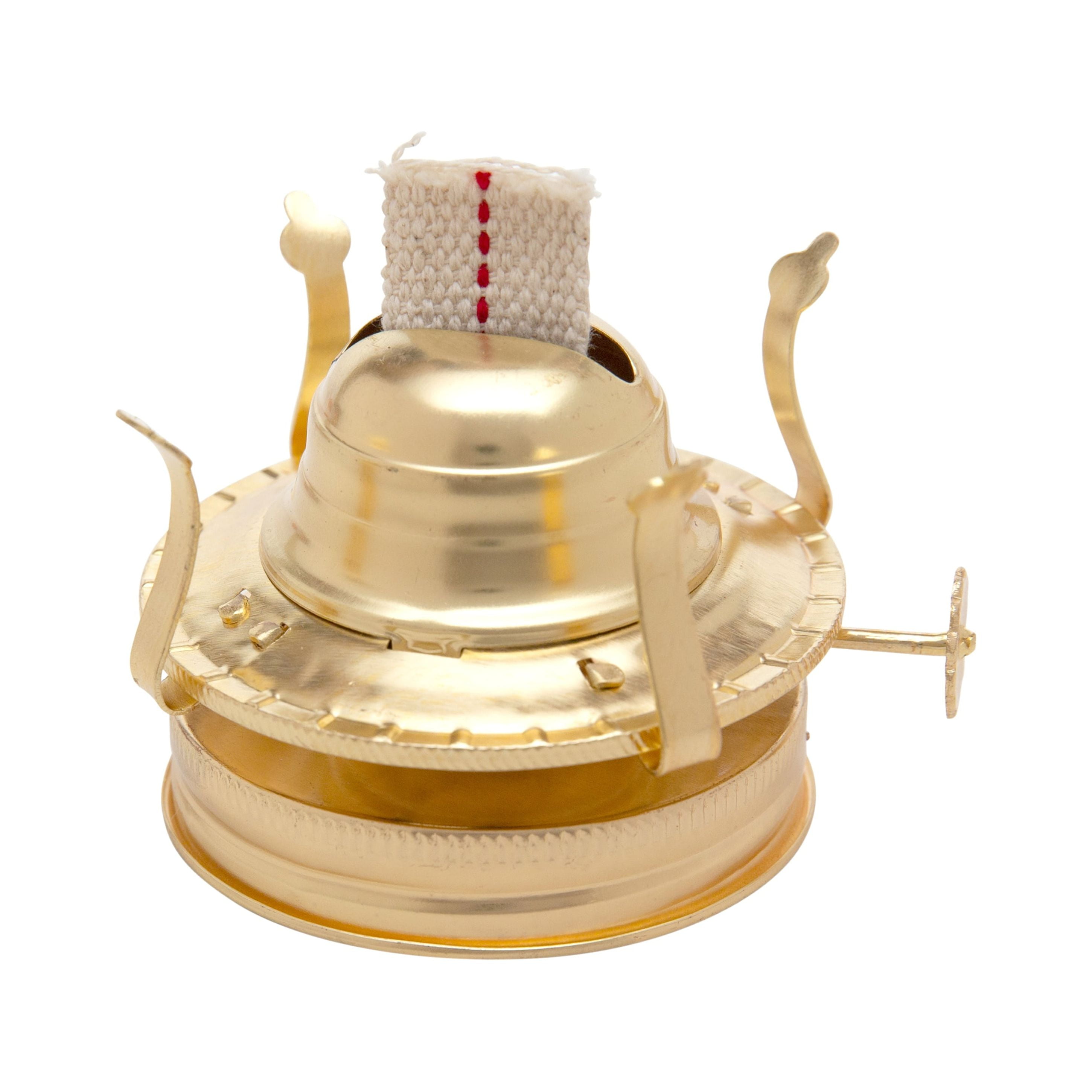 Brass Plated Mason Jar Oil Lamp Burner with Cotton Wick
