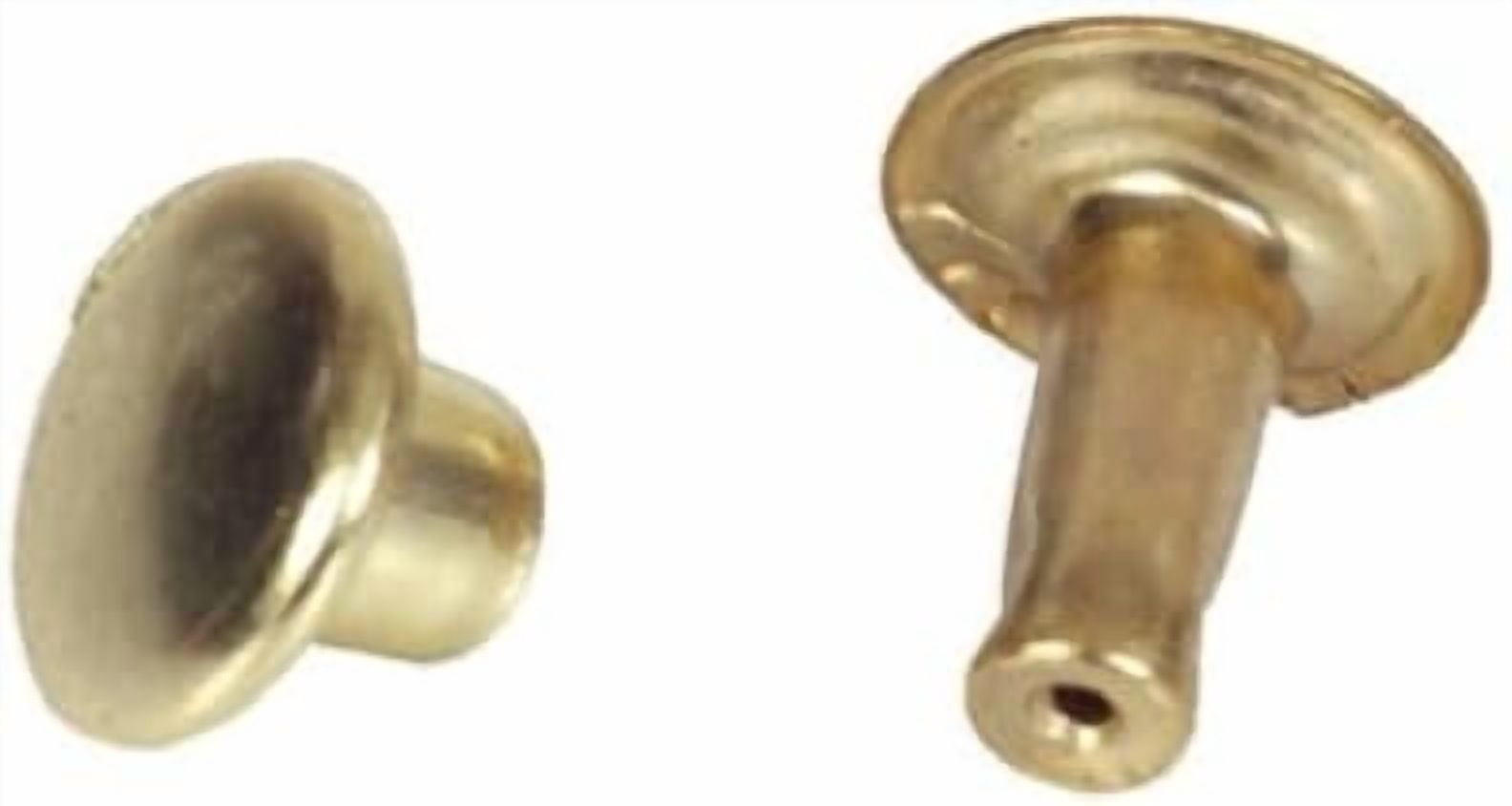 Hillman Brass-Plated Speedy Rivets, 12 Sets, Large — Residential Use, Standard Application
