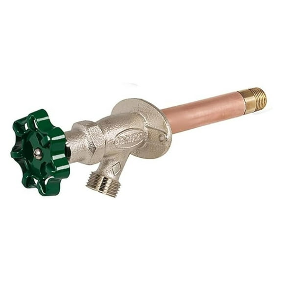 Brass & Plumbing 456-12LF Wall Hydrant - 12" Frost Free, Lead Free, Red Brass Outdoor Faucet with 1/2" Inlet