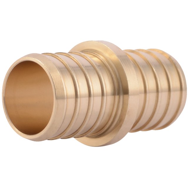 Brass Plumbing Fittings, 1 Inch Crimp Coupling for PEX Pipe, PEXRT