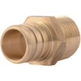 Brass Plumbing Fittings, Copper PEX Pipe, 3/4 x 1/2 Crimp MNPT Male