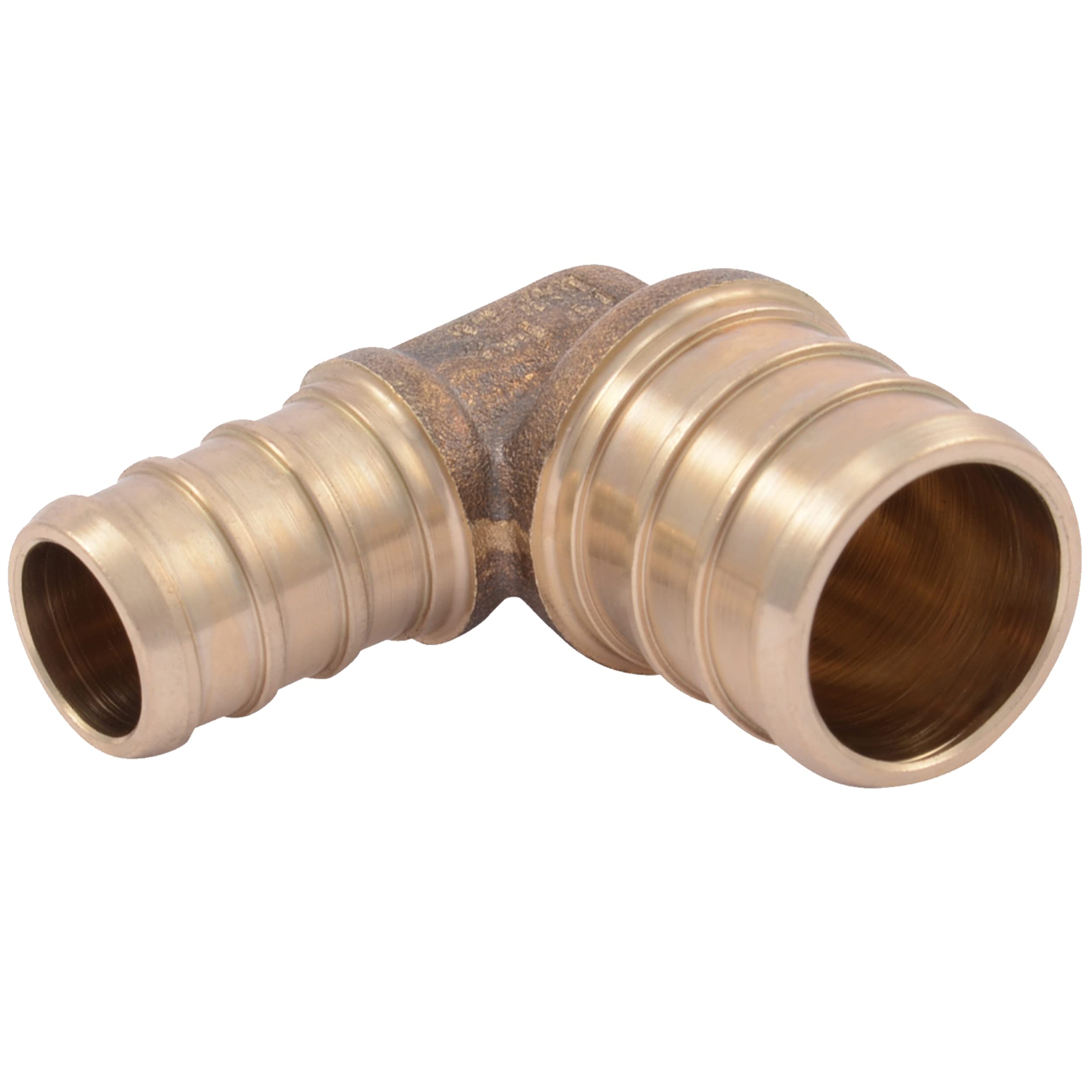 Brass Plumbing Fittings, PEX Pipe, 3/4 x 1/2 Crimp 90Degree Elbow, PEX