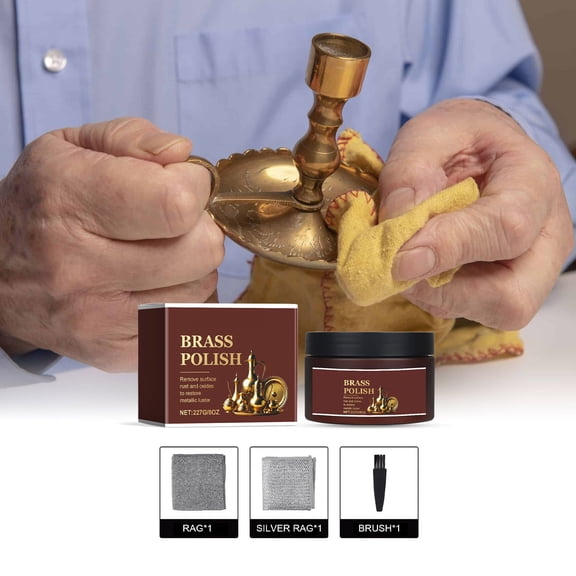 Brass Polish And Cleaner Set Rust Remover For Copper Brass Bronze Antiques Jewelry Cookware 1 Kit