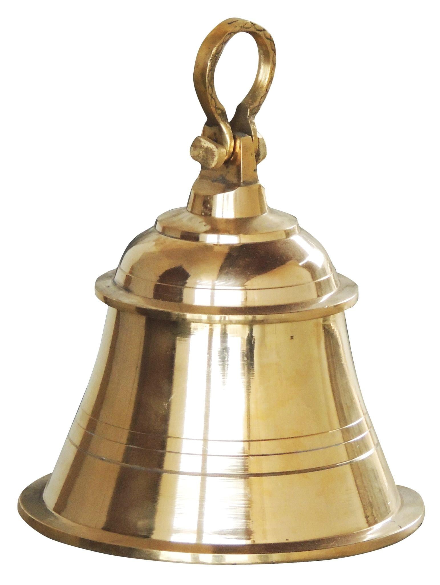 Brass Pooja Bell | Ghanta 3.12Kg, Solid Brass Temple Ganta, Hanging