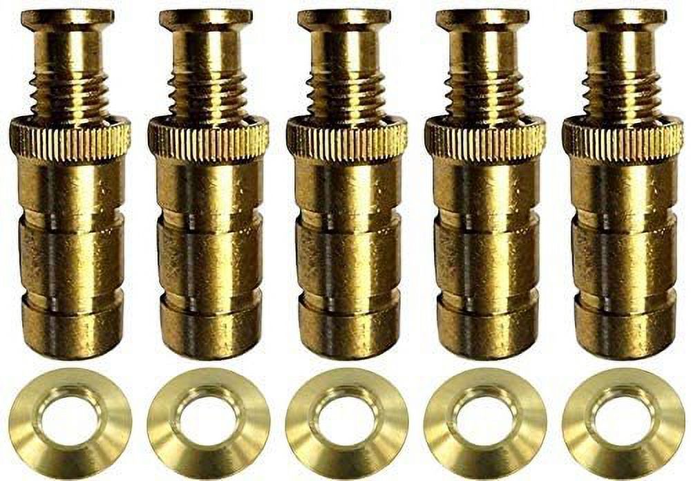 Brass Pool Cover Anchors for Inground Pools with Beauty Collar 5 Pack