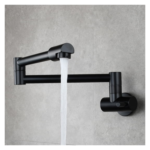 Brass Pot Filler Faucet 360 Rotatable Folding Lengthened Folding Tap Wall Mount Kitchen Faucet Unique Cold Water Tap ,Easy DIY Installation