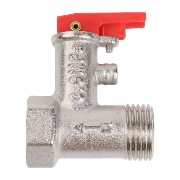 Brass Pressure Relief Valve 1/2 Inch Thread Safety Valve For Boiler Systems, Water Flow Control Valve With Operating Temperature 100C, Overpressure Protection For Closed Water Systems