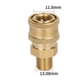 thumbnail image 1 of Brass Pressure Washer Quick Connect M22 To 1/4 Male Coupler Adapter, 1 of 8