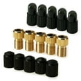 thumbnail image 1 of 5 Pcs (+ 10 Caps) Brass Presta Valve Adapter - Convert Presta to Schrader/Auto for All Types of Bikes, e-Bikes and e-Scooters - Inflate Tire Using Standard Pump or Air Compressor - by Mobi Lock, 1 of 7