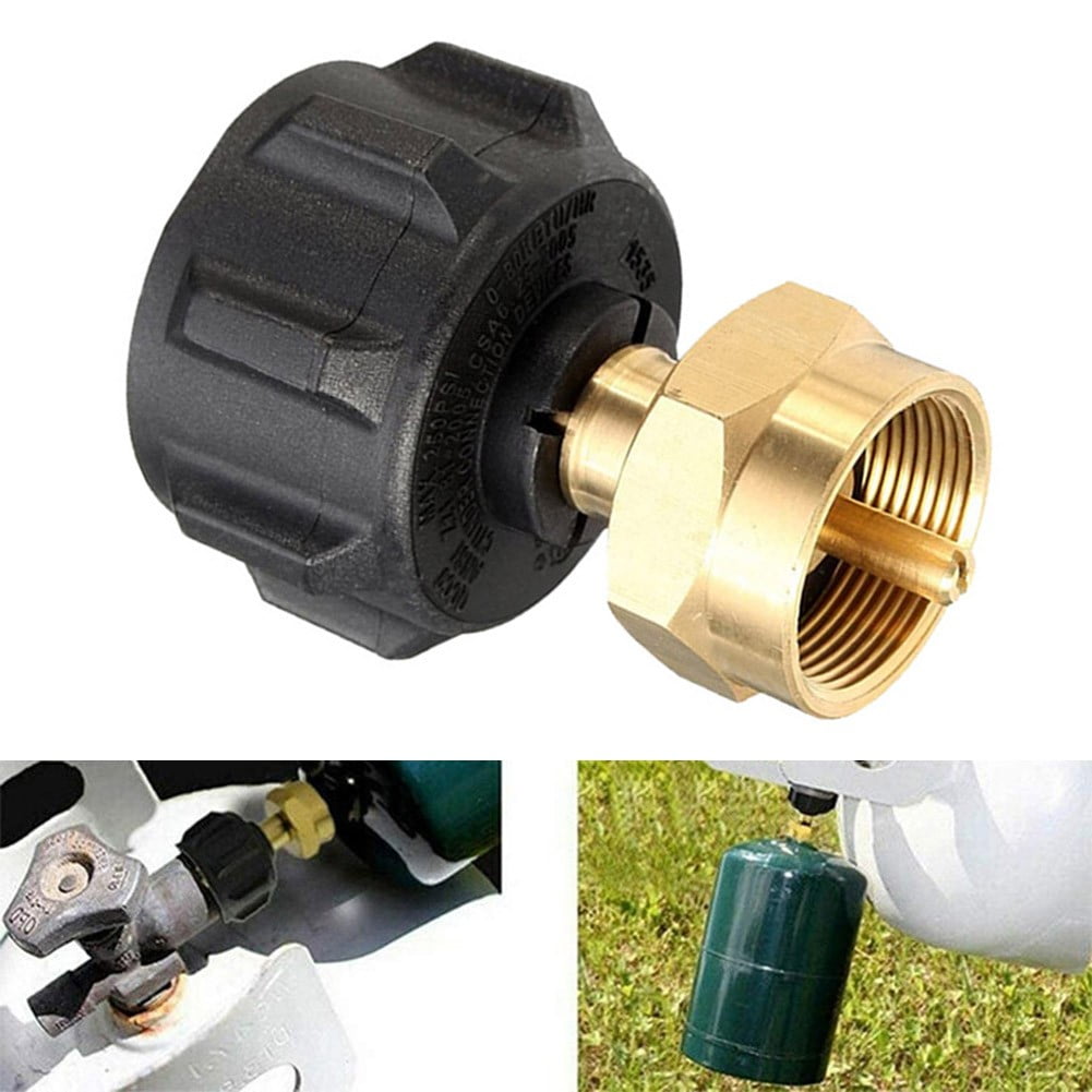 Brass Propane Refill Adapter Gas 1Lb Cylinder Tank Coupler Heater BBQ