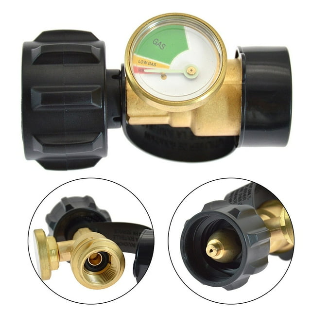Brass Propane Tank Gauge RV Pressure Gas Level Indicator for Grill BBQ