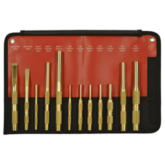 Brass Punch & Scraper Metric Set - 12 Piece