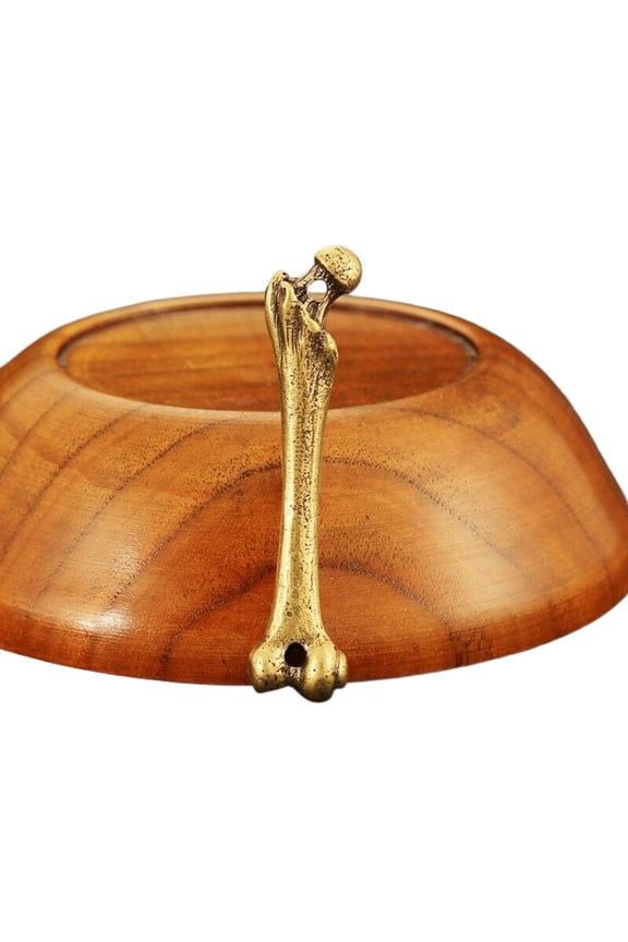 Brass Pure Handmade Bone Keychain Pendant Miniature Tea Pet Ornament Car Keyring