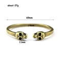 thumbnail image 1 of Brass Pure Skull Bangle Bracelet Jewelry Gift Hand Chain Craft Fashion Figure, 1 of 6