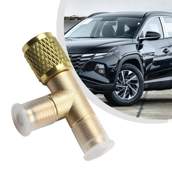 Brass R R R Quick Coupler Tee Adapter Valve Core Valve Core Tee Adapter Female In SAE Flared FFL Yellow Premium Brass R
