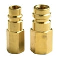 thumbnail image 1 of Brass R134a Car AC Adapter Set 1/4" SAE Thread, 2PCS Gold Conversion Kit For R12 To R134a For HP LP Connection, 1 of 10