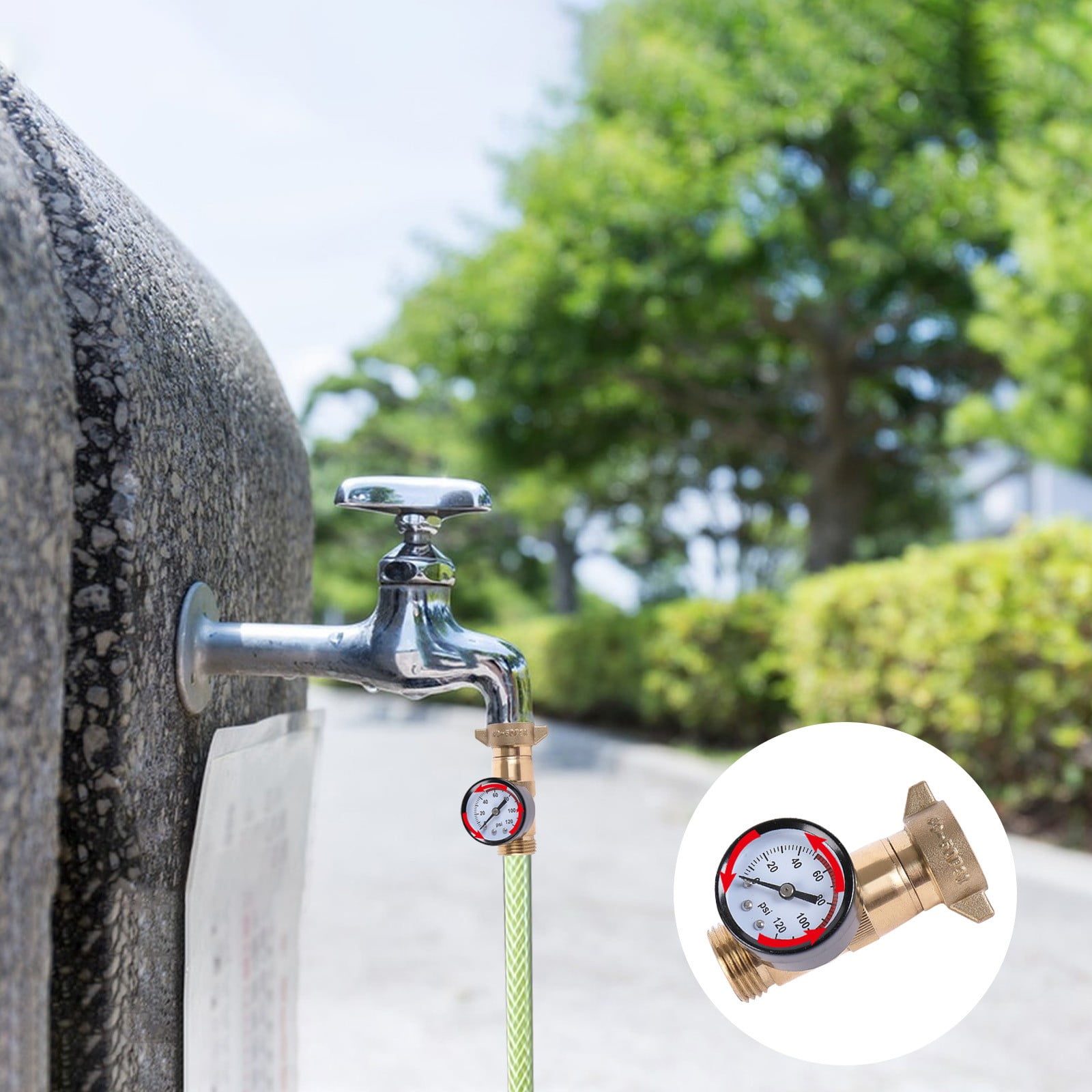 Brass RV Water Pressure Regulator, RV Water Regulator With Filter