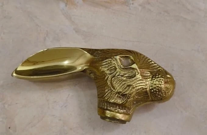 Vintage Rabbit Head Shape Wooden Walking Cane Stick, Bunny Topper ...