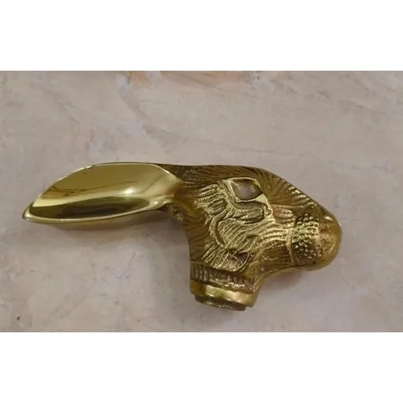 Vintage Rabbit Head Shape Wooden Walking Cane Stick, Bunny Topper, Victorian Style