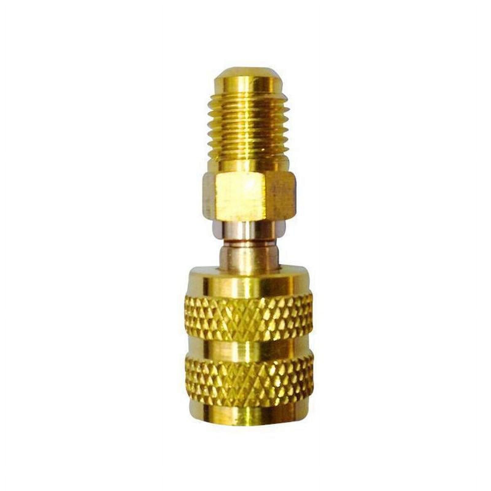 Otoolling 2-Pack Brass Refrigerant Adapters - 1/4" Female To 1/4" Male Thread | HVAC Quick Connect Fittings For AC Units