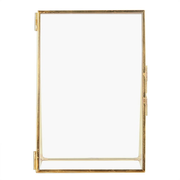 Brass Retro Glass Metal Desktop Photo Frame Bracket Copper Strip Metal Photo Frame