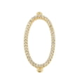 thumbnail image 1 of Brass Rhinestone Oval Ring Links Connector Charms Cadmium Free Nickel Free Lead Free Real 18K Gold Plated 25x12x2mm Hole: 1mm, 1 of 3